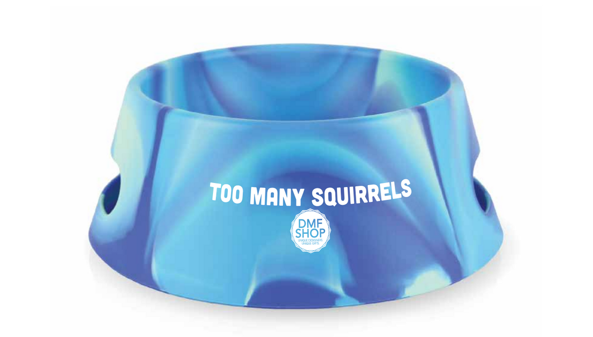 Too Many Squirrels Dog Bowl