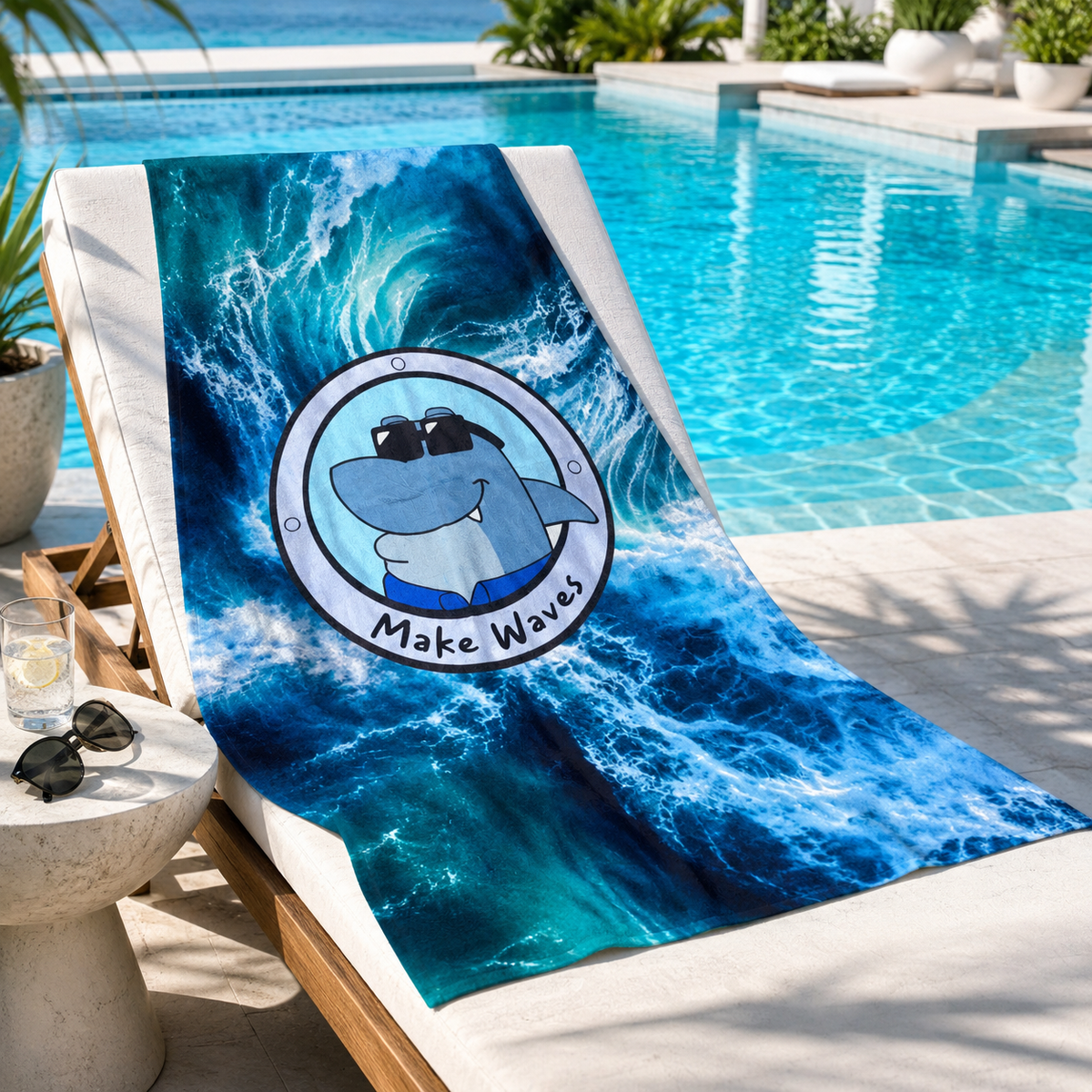 Make Waves Beach Towel