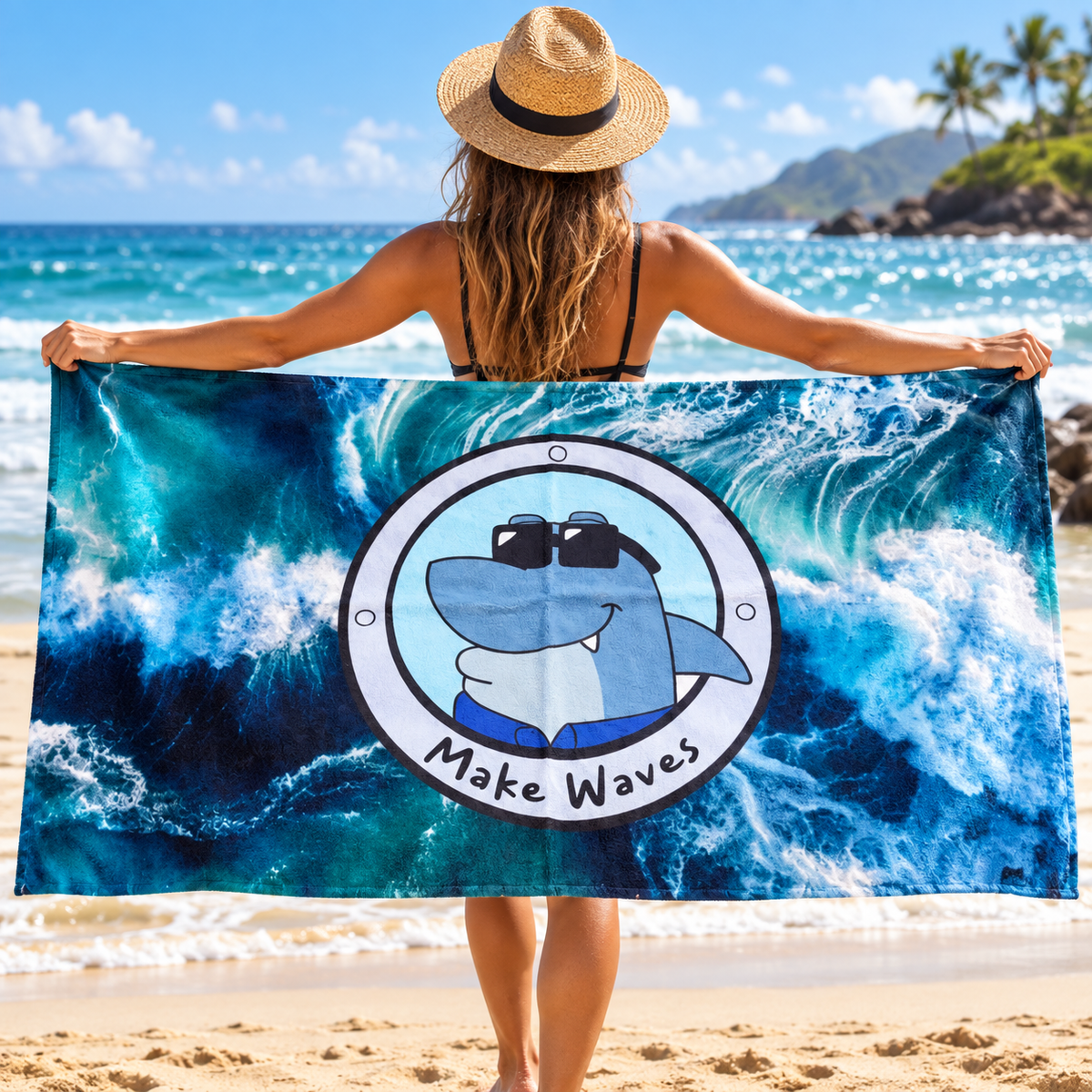 Make Waves Beach Towel