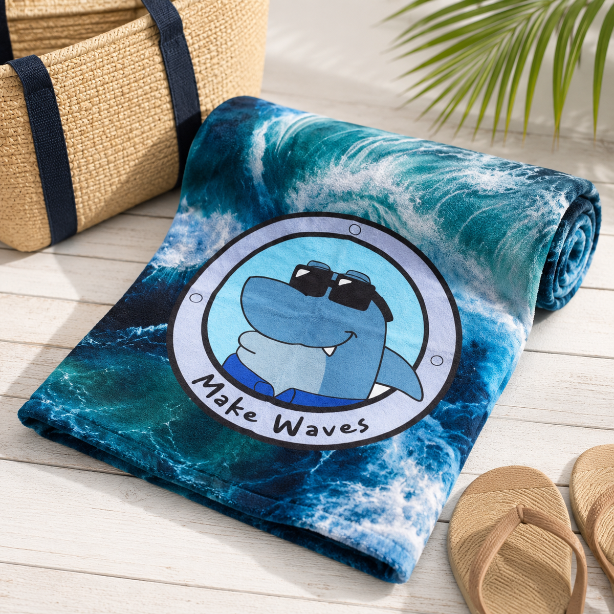 Make Waves Beach Towel