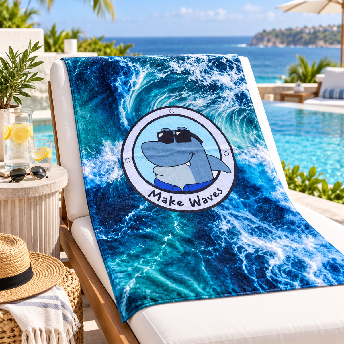 Make Waves Beach Towel